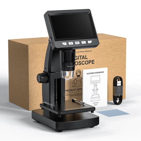 b33561833781c0bb 1000X 4.3" LCD Digital 1080P Microsco 8 LED Lights USB Magnifier Soldering Repair Video Microscope for Coin