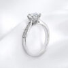Smyoue Real 0.5-3CT Moissanite Wedding Ring for Women Sterling Sier Round Brilliant Diamond Solitaire Engagement Rings Gift