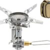 Campingmoon Portable Campingkocher with 4-Flex klein GasKocher Outdoor Camping Kocher Backpacking Gas Stove mit Zündgerät