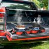 b353f97472499358 2-Burner Camping Stove Foldable, Portable Propane Camp Stove with 16000 BTU Adjustable Burners and Piezo Ignition, Folding Stove with Carry Bag & Handle for Camping, Tailgating, Backyard BBQ - Red