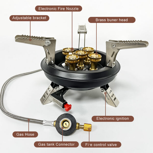 BRS-201A Portable Camping 16000W High Pressured Propane Butane Gas Burner Outdoor Emergency Stove with Piezo Ignition
