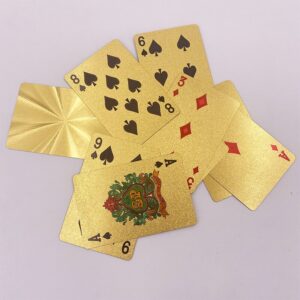 b385176db830e6dd Foil Playing Card Tuhao Gold Waterproof PET/PVC Plastic Texas Checker