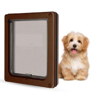 b385376b8bf6af25 Security Flap Door For Dog Kitten Cat Puppy Safety Gate PVC Plastic Small Pet Supplies