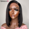 b3904f9766ea563f Bone Straight Front Wigs For Women Short Bob 13x4 HD Lace Frontal Glueless Wig Human Hair 180%