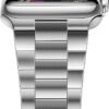 iiteeology Compatible with Apple Watch Band 49mm 45mm 44mm, Upgraded Solid Business Stainless Steel Band for Apple iWatch Series 9/8/7/Ultra,Silver