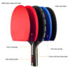 Table tennis paddle professional training 2 bat 3 ball table tennis racket set package 2 players for beginners training competit