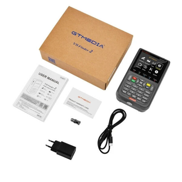 GTMEDIA V8 Finder2 Satellite Finder Digital FTA DVB-S/ S2/ S2X Signal Detector Receiver LCD Screen for Adjusting Sat TV Dish