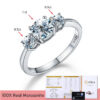 b3b5813db56ef281 GRA Shiny Real 1CT D Color Moissanite Diamond Wedding Rings For Women Original Sterling Sier Quality Fine Jewelry