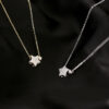 b3b8581d5aac8f61 Birthday Gift Sterling Sier Cute Shiny Star Collar Pendant Flashing Diamond Necklace Woman Charm Jewelry Wedding Party Gif