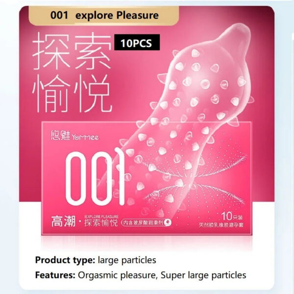 10PCS 3D Large Particles Condoms for Men Penis Sleeves Granular Stimulation Women G Spot Sex Toy Safe Contracepation Sex Product
