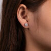 AnuJewel 5mm 1cttw D Color Moissanite Diamond 925 Sterling Silver Stud Earrings For Woman Fine Jewelry Wholesale