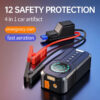 Car Jump Starter Pump Power Bank Lighting Portable Air Compressor 4 In 1 Cars Battery Starters Starting Auto Tyre Iator