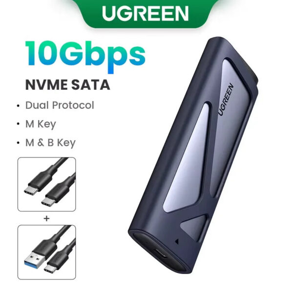b3c287708af5fb2c UGREEN M2 SSD Case M.2 NVMe SATA SSD Enclosure Adapter 20Gbps USB 3.2 Gen2 USB C External Enclosure Supports M and B&M Keys