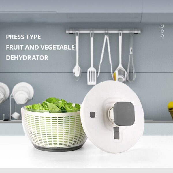 b3c38b36f03f9fb2 Press Type Vegetable Fruit Dryer Household Large Capacity Dehydrator Kitchen Accessories Drain Salad Basket Gadgets