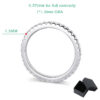 Smyoue Plated 0.57ct Full Enternity Moissanite Ring Forn Women S Sterling Sier Matching Diamond Band Wedding Jewelry