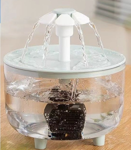 b3d601d6c2a7b03e Transparent Pet Automatic Circulation Drinking Dispenser USB Rechargeable Cat Water Fountain for Cats