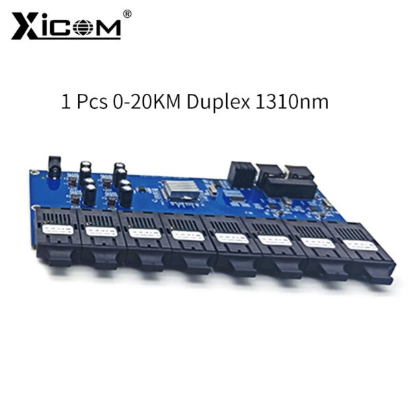 Gigabit Ethernet Fiber Switch Media Converter 8 Fiber Port 2 RJ45 Fiber Port Optical Transceiver 20KM SC Single Mode 100/1000M