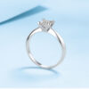 Tezzc 1ct 2ct Princess Cut Moissanite Lab Ring For Women Sterg Sier Pass Dia Test Bands Party Wedding Rings
