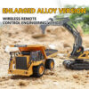 b3eb67122cbc733f RC Excavator Dumper Car 2.4G Remote Control Engineering Vehicle Crawler Truck Bulldozer Toys for Boys Kids Christmas Gifts