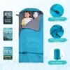 b404eef681adc823 COTINSE Camping Schlafsack Wasserabweisend für Kinder (150+30x75cm) - Ultraleichter Reiseschlafsack mit Verstellfunktion - Atmungsaktiver Komfort für Camping, Outdoor, Strand & Indoor