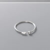 Modian Real 925 Sterling Silver Simple Thin Clear CZ Finger Rings Adjustable 14K Gold Ring For Women Wedding Jewelry Gifts