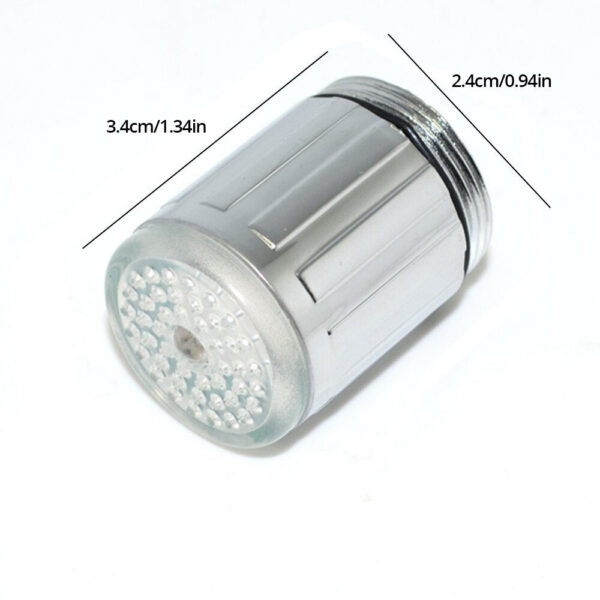 Bathroom LED 3-Color Light-up Temperature Kitchen Glow Water Saving Faucet Aerator Nozzle Shower