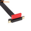 PCIE X1 Dual 90 Degree Right Angle Extension Cable PCI Express 1x Riser Card Ribbon Extender