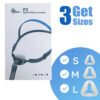 BMC PM2 CPAP Mask Nasal Pillows Mask 360° Front Hose S/M/L 3 In 1 For CPAP BiPAP Machine Cpap Pillows For Sleeping Nasal Mask