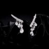b41d2ba163b63c5d MODIAN 925 Sterling Silver Sparkling Geometric Water Drop CZ Stud Earrings For Women Wedding Engagement Fine Jewelry Gifts