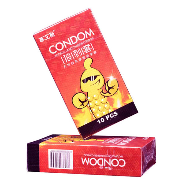 b423b03d2336cd30 G spot Condoms 10PCS Particles for long sex Delay Ejaculation thin Condoms Big dotted Stimulation Penis Sleeves Adult Sex Toys