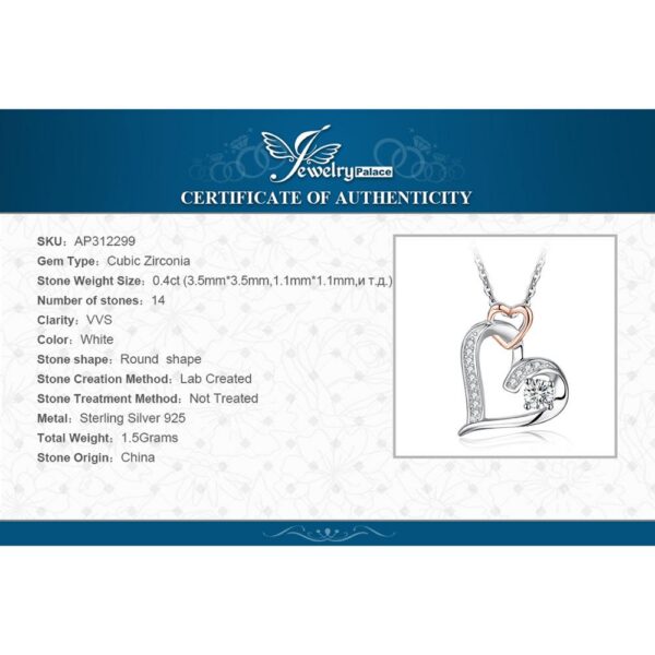 b427cb9f53c30b3c Palace Heart Love Rose Gold Sterling Sier Simulated Diamond Pendant Necklace for Women Fashion Jewelry No Chain