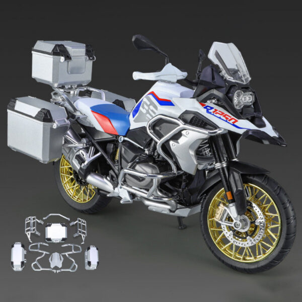 b4433d2c35f84be1 1/9 R1250 GS ADV Alloy Racing Diecasts Street Sports Motorcycle Model Simulation With Light Collection Kids Toys Gift