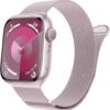 Marge Plus for Apple Watch Band Series Ultra 8 7 6 5 4 3 2 1 SE 38mm 40mm 41mm 42mm 44mm 45mm 49mm Women and Men, Stainless Steel Mesh Loop Magnetic Clasp Replacement for iWatch Bands