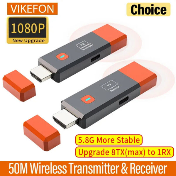 Wireless HDMI Video Transmitter and Receiver Extender kit Stick Dongle Adapter For PC Camera Laptop To Projector Monitor TV