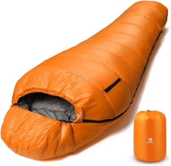 b45a094af8b2b1c2 Bessport Mummy Sleeping Bag | 15-45 ℉ Extreme 3-4 Season Sleeping Bag for Adults Cold Weather– Warm and Washable, for Hiking Traveling & Outdoor Activities