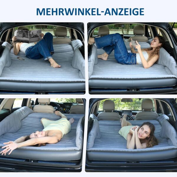 b45dbe03748984cd AKUDY Selbstaufblasendes Auto Luftmatratze mit Integriertem Elektropump| Mit 2 Kopfkissen | Auto Luftmatratze Geeignet für SUV, Camping Zel