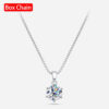 1ct D VVS1 Moissanite Pendant Necklace for Women Wedding Bridal 100% S925 Sterling Silver Necklace Plated 18K Anniversary Gift