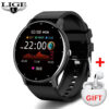LIGE 2024 New Real-time Activity Tracker Heart Rate Monitor Sports Women Smart Watch Men Clock For Android IOS