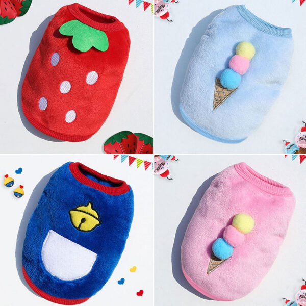 b46367f4a78f351e Fleece Pet Clothes Warm Dog Vest Shirt Puppy Cat for Dogs Coat Hoodie Pets Clothing Chihuahua