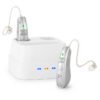 Rechargeable USB Hearing Aid Behind the Ear Sound Amplifier Elderly Noise Cancelg Deaf Care Charging case