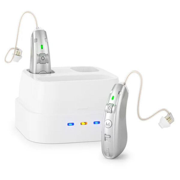 Rechargeable USB Hearing Aid Behind the Ear Sound Amplifier Elderly Noise Cancelg Deaf Care Charging case