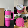 US stock Water Bottles Starbcks Winter 1:1 Target Red Tumblers Cosmo Pink Flamingo Mugs H2.0 Replica 40oz Cups With Silicone Lid and Straw Car GG0222