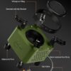Indwell Camping Stove with Infrared Burner, Single Burner Propane Stove Ultra-Thin Design Adjustable Flame Control Wind-Resistant Portable Gas Cooker for Camping Hiking Outdoor Cooking