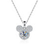 b484ca0e21d43014 JoyceJelly S Sterling Sier Pendant 1 Carat Moissanite Diamond Necklace Women's Fashion Jewelry Rat Head Mouse