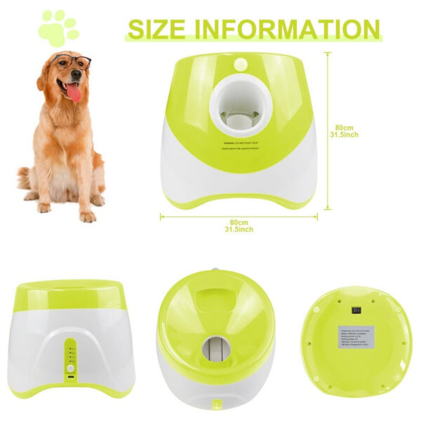 Thrower Launcher for Dogs with 3Tennis Ball Interacive Dog Toys Fun Indoor Outdoor Adjustable Distance