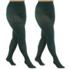 b48d1234fa4651b5 MANZI Women's 2 Pairs Control Top Pantyhose High Waist Plus Size Tights Ultra-Soft