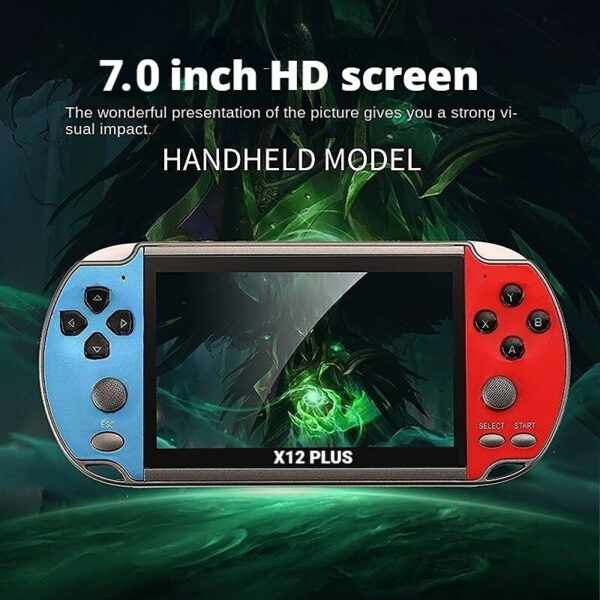 b490db49991cf1e8 X12 PLUS 7.0 Inch HD Large 16G Screen Classic Retro Console Built-in Free Games Handheld MP5 Video Game