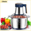 b4913fdafe36fa78 20226 Electric Meat Grinders 5L Food Crusher Stainless Steel Multifunctional Vegetable Slicer Processor Chopper Kitchen Blenders