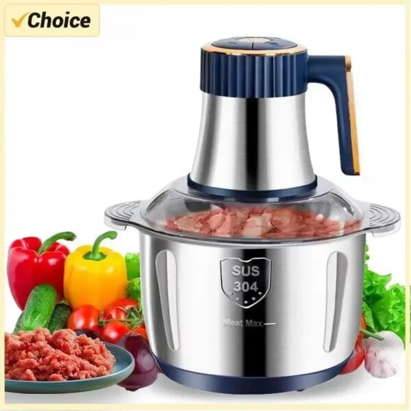 b4913fdafe36fa78 20226 Electric Meat Grinders 5L Food Crusher Stainless Steel Multifunctional Vegetable Slicer Processor Chopper Kitchen Blenders