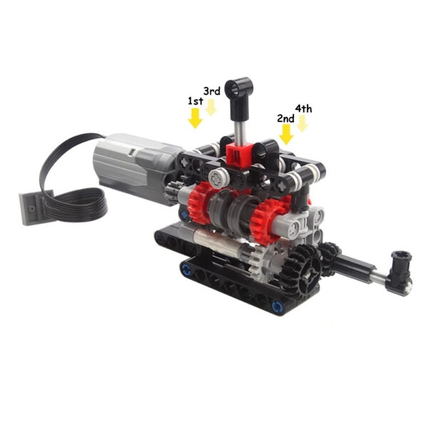 b4984db16d867b25 MOC High-tech 4 Speeds Gearbox Manual Transmission Kit DIY Technical Model M Motor 8883 Power Functions Building Blocks Bricks